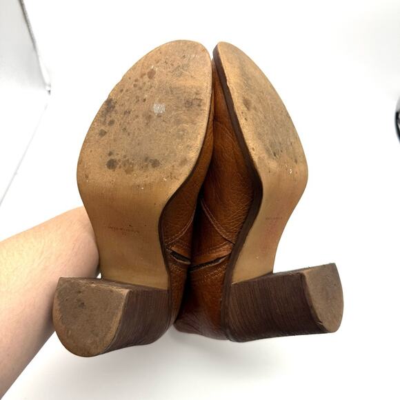 Madewell The Ollie Boot Cognac Pebble Leather Brown 8 - Picture 11 of 14